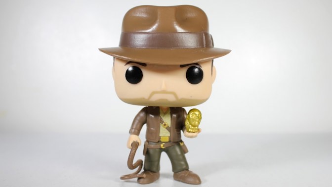 Example Funko! Pop doll (Dr. Indiana Jones) - Dr. Jones will not be hidden in the Exhibit Hall.